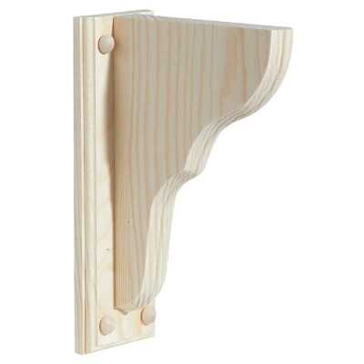 Waddell 7-3/4 In. D. x 11-1/4 In. H. Natural Wood Shelf Bracket with Backplate