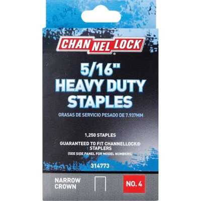 Channellock No. 4 Heavy-Duty Narrow Crown Staple, 5/16 In. (1250-Pack)