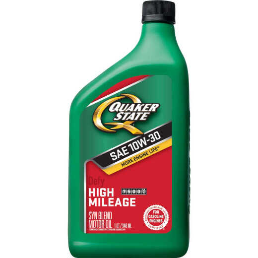 Quaker State 10W30 Quart High Mileage Synthetic Blend Motor Oil
