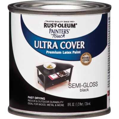 Rust-Oleum Painter's Touch 2X Ultra Cover Premium Latex Paint, Black, 1/2 Pt.